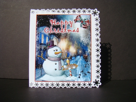 Mr Snowman Scene by Beverly Carmichael