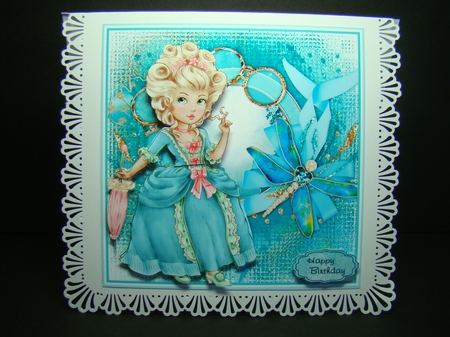 little lady glass frame mini kit by Beverly Carmichael