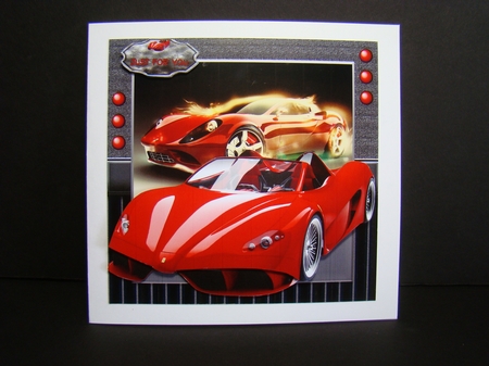 Red Ferrari on Fire by Beverly Carmichael
