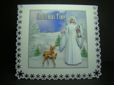 The Spirit of Christmas - A4 card making sheet with decoupage. by Beverly Carmichael