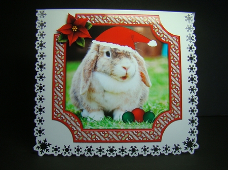 JJ PETS LOVE CHRISTMAS TOO 8X8 LOP EARED RABBIT by Beverly Carmichael