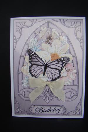 Pastel Butterflies & Flowers Fancy Arch Shaped Pyramid Sheet by Beverly Carmichael