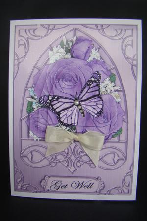 Roses & Butterfly Fancy Arch Shaped Pyramid Sheet by Beverly Carmichael
