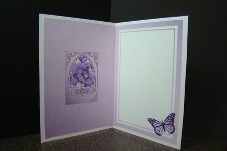 Roses & Butterflies Fancy Arch Shaped Insert by Beverly Carmichael