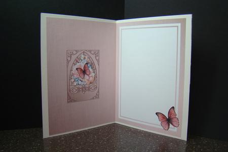 Butterfly & Wild Roses Fancy Arch Shaped Matching Insert by Beverly Carmichael