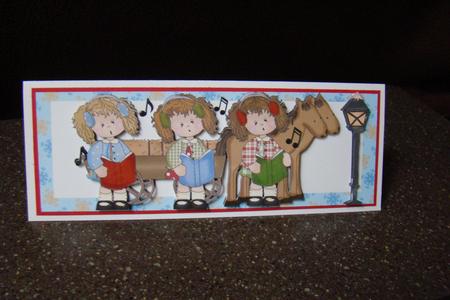 Christmas Carol Singers with Donkey Dl by Beverly Carmichael