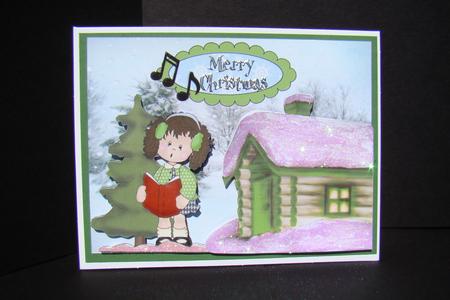 Little Girl Carol Singing in the Snow by Beverly Carmichael