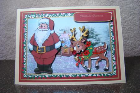 Santa and the Reindeer by Beverly Carmichael