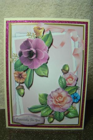 Lovely Camelias on a Pink Background by Beverly Carmichael