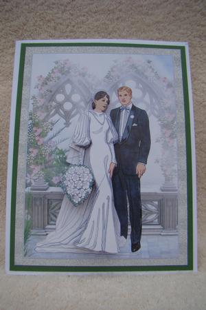 New Brides #6 A4 Card Front & Decoupage by Beverly Carmichael