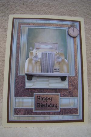 Male Card Vintage Classic Car by Beverly Carmichael