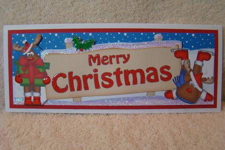 Christmas Rudolph Signpost Large Dl Easicut 3D Decoupage by Beverly Carmichael