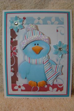 Little Blue Bird in the Winter by Beverly Carmichael