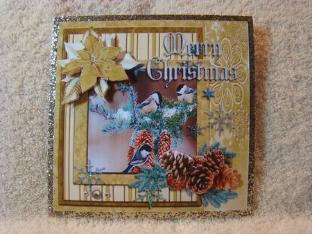 Chickadees at Christmas by Beverly Carmichael