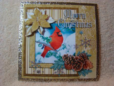 Merry Christmas Red Cardinal by Beverly Carmichael