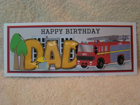 Fire Engine Dad Large Dl by Beverly Carmichael