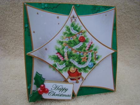 Elegant Tree Green 3D Star Card Mini Kit by Beverly Carmichael