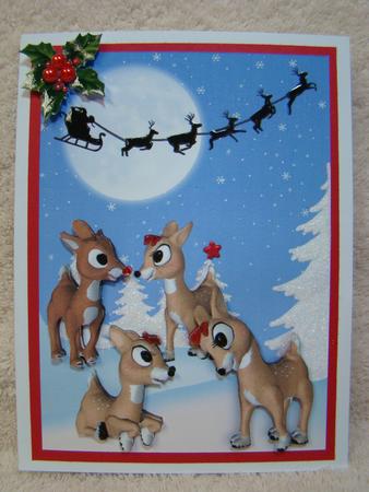 Cute Little Deers in the Snow by Beverly Carmichael