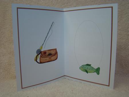 Fishing Rod, Tackle Bag and Fish Insert by Beverly Carmichael