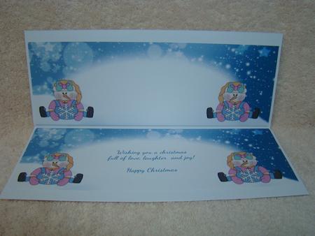 Christmas Snowman Large Dl Insert by Beverly Carmichael