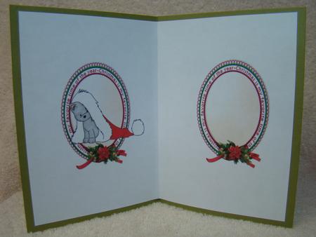 Cute Kitty in Santa Hat Insert by Beverly Carmichael