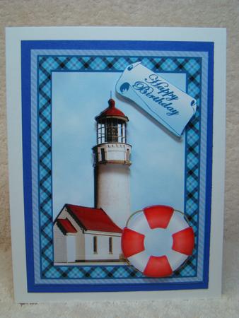 Lighthouse and Lifebelt Decoupage by Beverly Carmichael