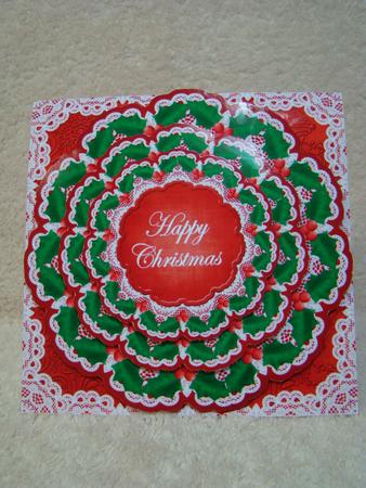 Red Holly Happy Christmas 3D Doily Card Mini Kit by Beverly Carmichael