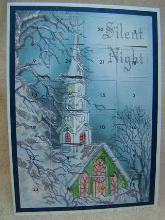 Silent Night Advent Card by Beverly Carmichael