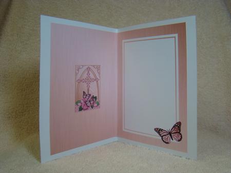 Fancy Cross Roses Butterfly Pyramid Matching Insert by Beverly Carmichael