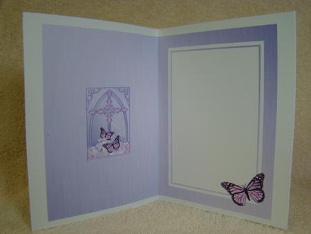 Fancy Cross Pretty Floral Butterfly Pyramid Matching Insert by Beverly Carmichael