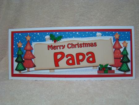 Xmas Papa Trees Signpost Large Dl Easicut 3D Decoupage by Beverly Carmichael