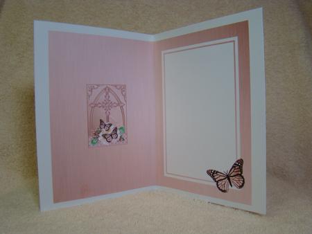 Fancy Cross Butterfly & Wild Roses Pyramid Matching Insert by Beverly Carmichael