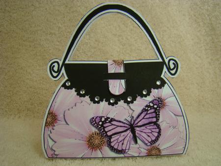 Butterfly & Flower Handbag Shaped Treat Favour Box Mini Kit by Beverly Carmichael