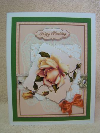 Autumn Rose on Paper and Lace by Beverly Carmichael