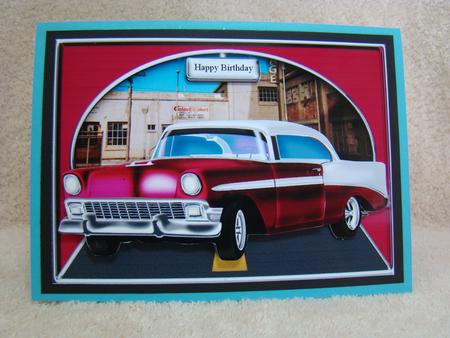 Retro Car Card Front by Beverly Carmichael