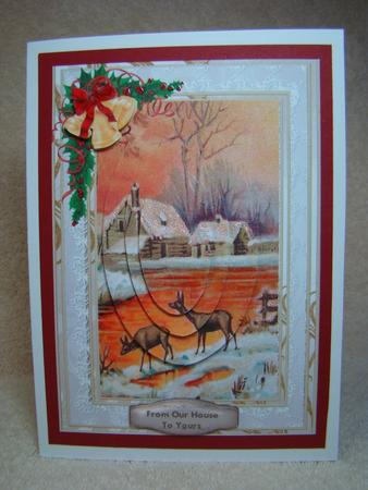 Lovely Deers Drinking at Sunset by Beverly Carmichael