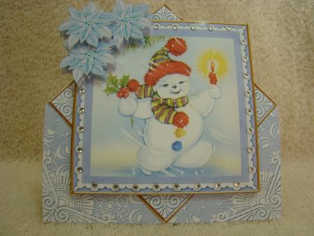 Happy Snowman 3D Diamond Card Mini Kit by Beverly Carmichael
