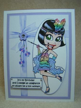 Frieda Flapper is Hot Quick Card by Beverly Carmichael
