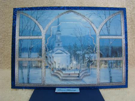 Evening Church View Through My Window by Beverly Carmichael