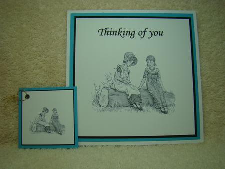 Thinking of You 8x8 Black and White Topper by Beverly Carmichael