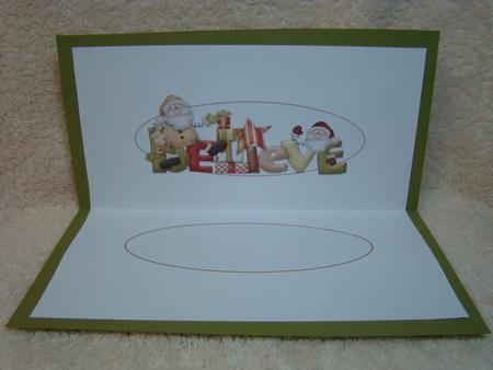 Believe Christmas Large Dl Insert by Beverly Carmichael