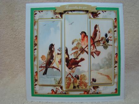 Beautiful Vintage Painted Birds 6x6 Panel Card by Beverly Carmichael