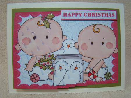 Scallop Corner - Babies with Snowmen Cookies by Beverly Carmichael