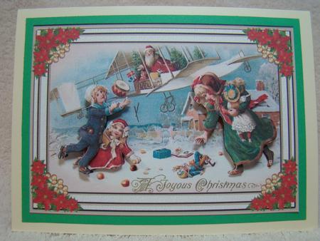 Father Christmas is Coming Decoupage Topper by Beverly Carmichael