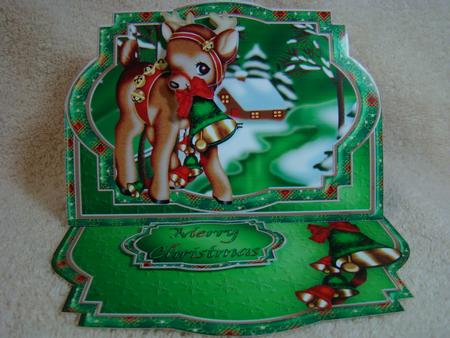 Baby Reindeer Shaped Easel Card Mini Kit by Beverly Carmichael