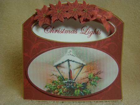 C Lantern Christmas Lights Aperture Decoupage Card Mini Kit by Beverly Carmichael