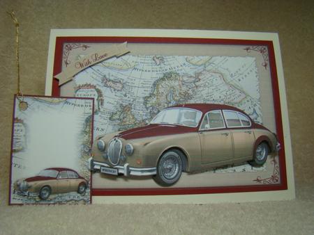 Gorgeous Vintage Car Decoupage Mini Kit by Beverly Carmichael