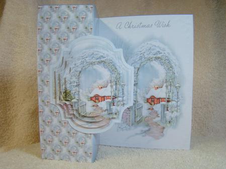 House in the Garden No Hole Fold Back Card by Beverly Carmichael