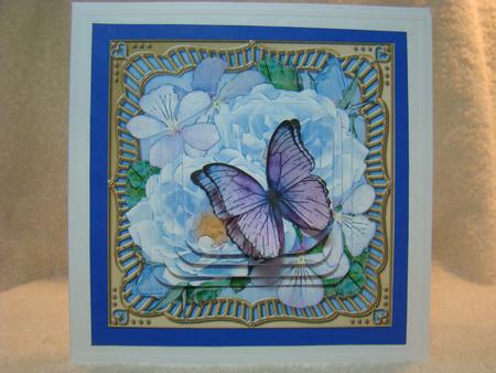 Butterfly Bouquet Round Edged Pyramage & Decoupage by Beverly Carmichael
