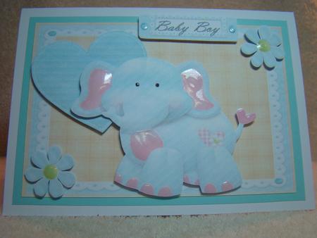 Blue Elephant on Big Blue Heart by Beverly Carmichael